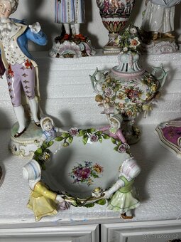 Meissen Dresden porcelanovy svietnik misa a dalsie - 12