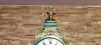 Konzolové francouzské hodiny 100 cm.rok 1800 + - dřevo,bronz - 12