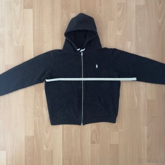 Ralph Lauren Polo černošedá mikina s kapucí | vel. M - 12