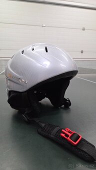 Dětské lyže 90 cm, lyžáky, helma, brýle - 12