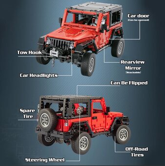 STAVEBNICE Technic Jeep Off-Road auto - 12
