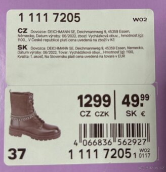 Dívčí zimní boty na platforme vel 37 - 12