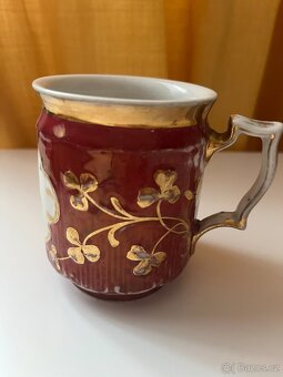 Starý hrnek - kafáč 3 ks; motivy - koně, krávy, jelen, srny - 12