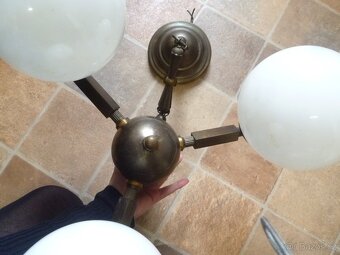 1920 starý mosazný lustr - 12