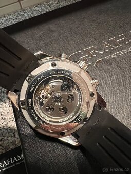 Graham Silverstone skeleton British zavodni zelene hodinky - 12