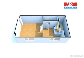 Pronájem bytu 1+1, 38 m², Děčín, ul. Teplická - 12