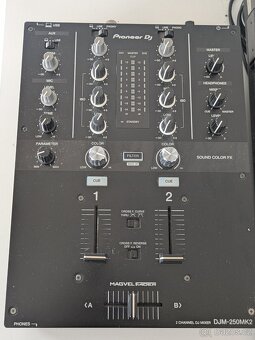 2x Gramofon Technics SL-1210MK5 a 2-kanál mix Pioneer DJM250 - 12