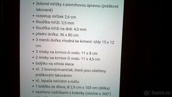 VELKA kvaliitni kovova klec Caesar v/178/ d/123/ s/82cm - 12