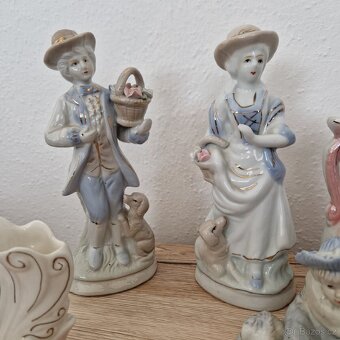 Porcelánové sošky a vázičky mix - 12