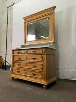 Historická komoda s mramorem a zrcadlem (134013) - 12