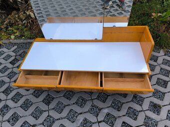 Retro toaletní stolek s opaxitovým sklem, 60. léta - 12