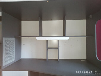 Patrová postel s psacím stolem a skříní - 12