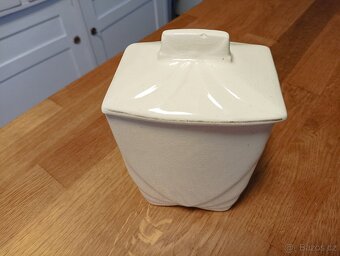 STAROŽITNÁ ART DECO FAJÁNS DÓZA LABRUT & CIE, GRIGNY - 12