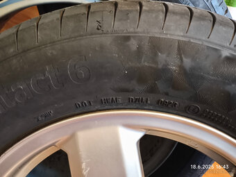 4 x al kola Škoda 5x100 15 + letní pneu 195/65 R 15 H - 12