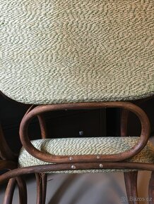 Starožitné houpací křeslo Thonet - 12
