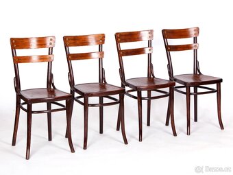 Krásné secesní jídelní +židle GT Thonet, No 654, 4 kusy. - 12