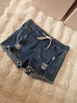 Nové dámské riflové džínové kraťasy šortky vel M - 12