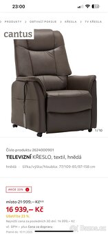 Televizní křeslo polohovatelné - 12