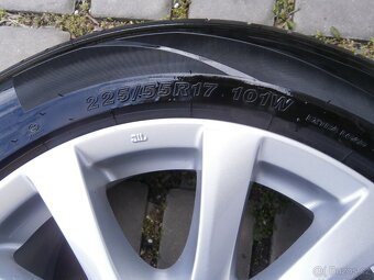 letní alu kola 5 x 114.3 225 55 17 originál mazda - 12