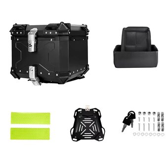 Zadní motokufr TopCase 65L hliníkový černý - 12