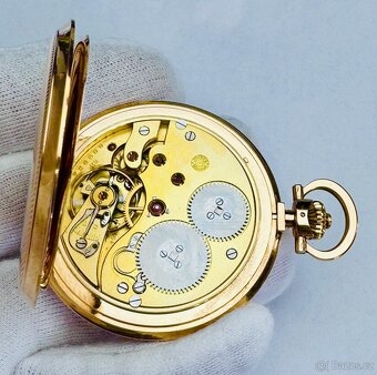 14K CELO ZLATÉ PÁNSKÉ KAPESNÍ HODINKY IWC SCHAFFHAUSEN S ETU - 12