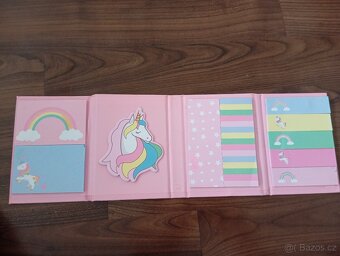 Dětská dívčí sada - deníčky, omalovánky pastelky - 12