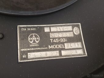 retro ČSSR gramofon Tesla s poklopem - 12