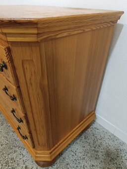 Rustikální šuplíková komoda, nábytek z masívu, - 12