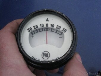 ZETOR 25 - Super 50 Tlakoměr 0-16kg/cm2 + ampermetr +/-30A - 12