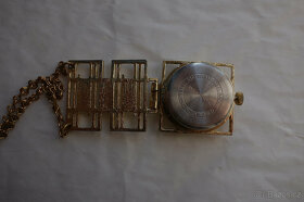 Staré,funkční, zajímavé dámské  přívěškové hodinky Ruhla - 12