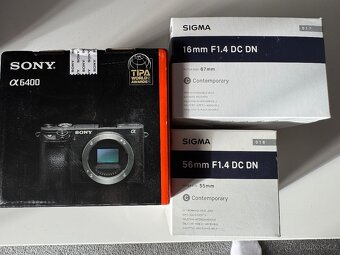 Sony a6400, sigma 16mm 30mm 56mm - 12