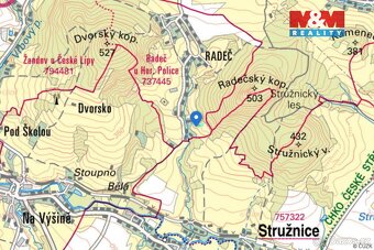 Prodej louky, 3251 m², Radeč u Horní Police, Žandov - 12