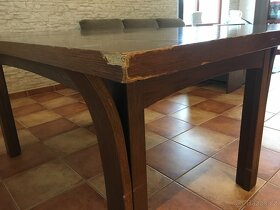 Jídelní stůl 160x100 rozkládací s židlemi - 12