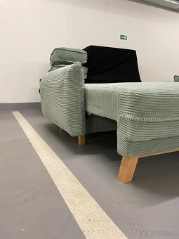 Manšestrová rozkládací pohovka 218 см - 12