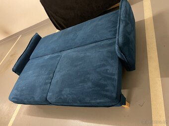 Rozkládací manšestrová pohovka Tori - 12