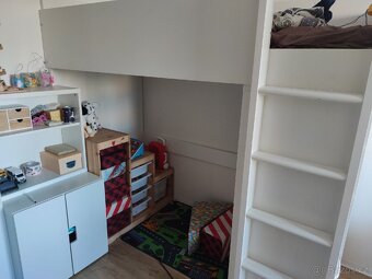 Palanda, vyvýšená postel patro 90x200 Ikea - 12