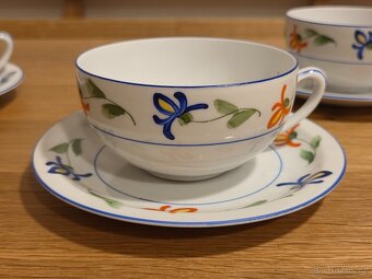 Starý ručně malovaný kávový servis - kompletní - 12