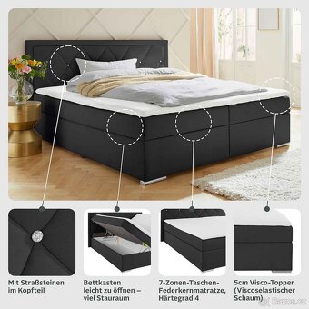 Nové Postele 180x200 boxbed 4 druhu za jednu cenu - 12