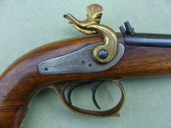 Perkusní dvouhlavnová pistole cal. 44 -   v super  stavu - 12