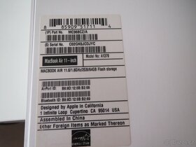 Mac Book Air 11 palců,2011,nová nabíječka. - 12