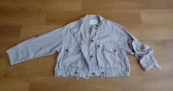 Review dámská lehká cropped bunda vel. Uni bavlna len - 12