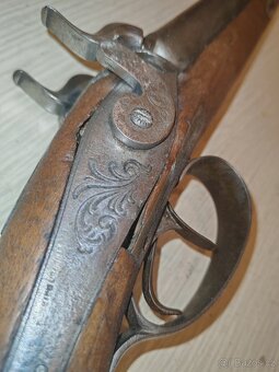 Starožitná perkusní brokovnice - TOP stav.. - 12