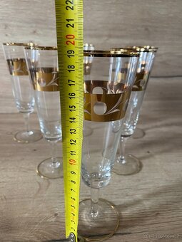 sklenice na sekt flétny na šampaňské retro sklo - 12