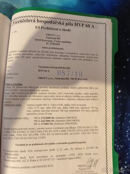 Víceúčelová hospodářská pila - HVP 60 A - 12