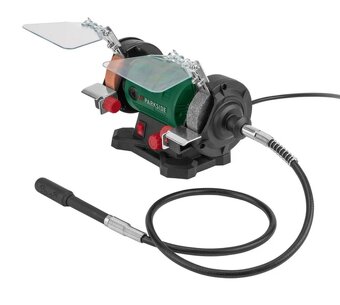 Elektrická dvou kotouč. bruska s ohebnou hřídelí Parkside - 12