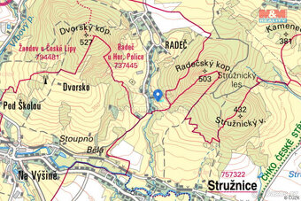 Prodej louky, 3251 m², Radeč u Horní Police, Žandov - 12