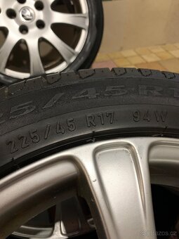 Alu kola Škoda R17 5X112 LETNÍ PNEU 225/45 R17 SPUTNIK - 12