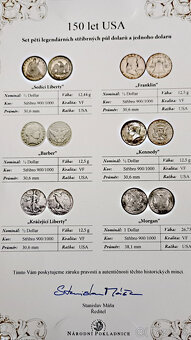 Investiční sběratelská sada150 let US stříbr.dol. - 12