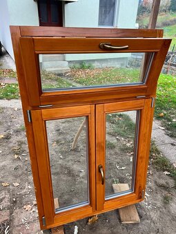 Zánovní dřevěná okna a francouzské dveře/okno - 12