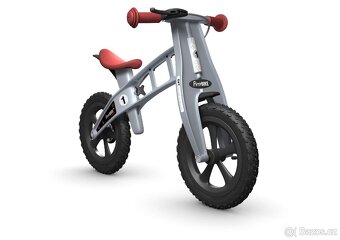 FirstBIKE - odrážedlo CROSS silver, brzda, košík, zvonek
 - 12